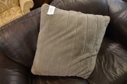 Large Fluffy Grey Cushion