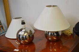 Two Mirrored Table Lamps
