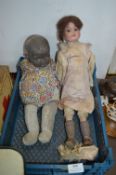 Two Vintage Bisque Dolls