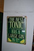 Metal Gin Sign