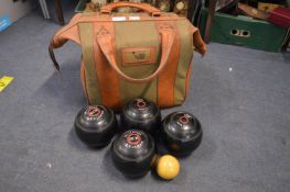 Holdall Containing Four Bowling Woods & Jack by RC