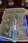 Twelve Vintage Carlsberg Lager Glasses