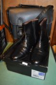 Pair of Henley Black Chelsea Boots Size 8 plus Bla