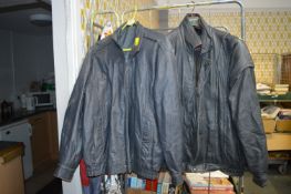 Two Grey Gents Leather Jackets