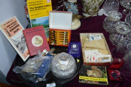 Box of Collectables including Tea Cards, Edinburgh