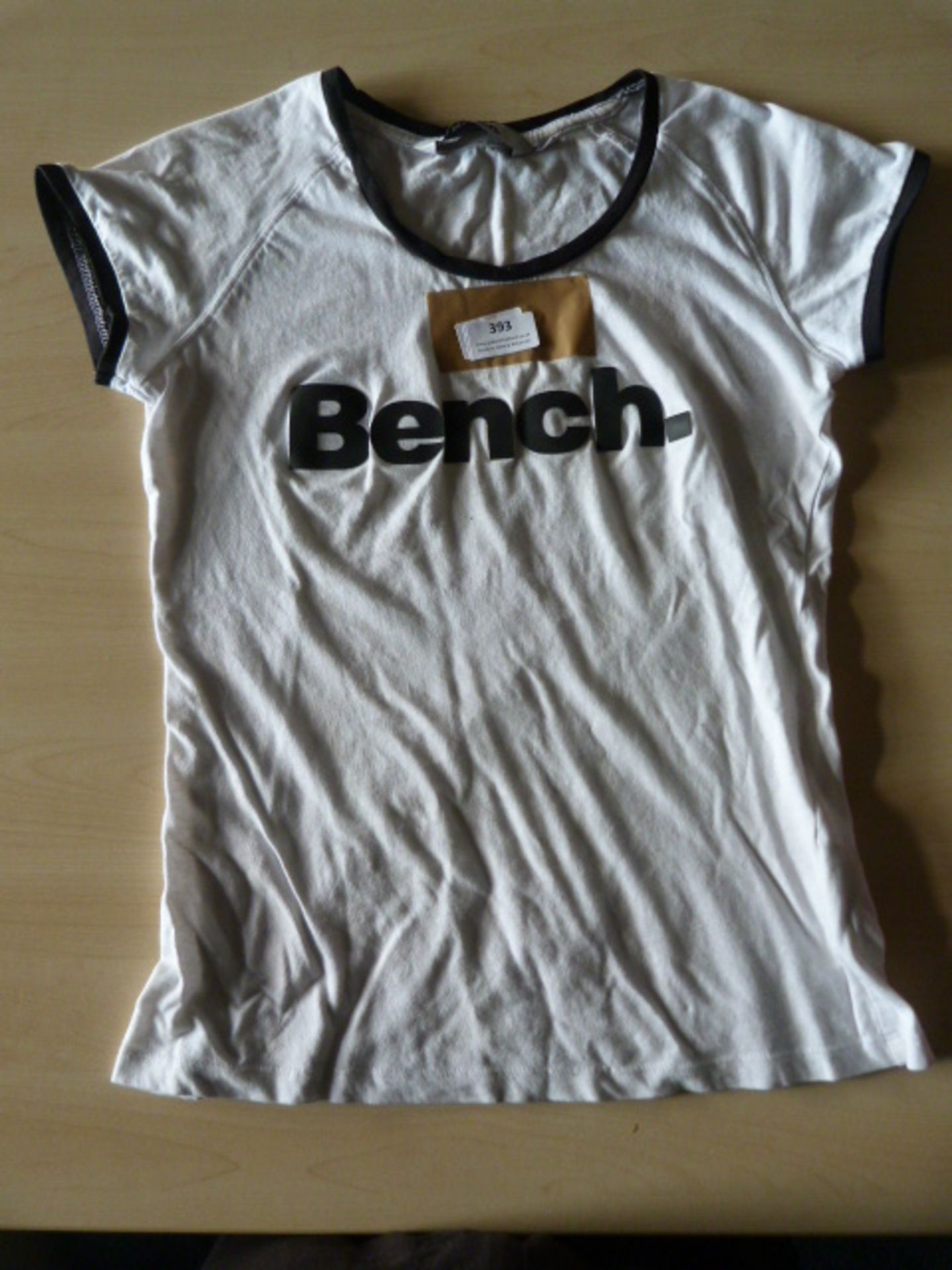 *Bench White Crew-Neck Top Size: 8