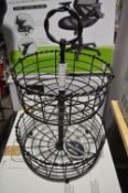 *Two Tier Black Basket