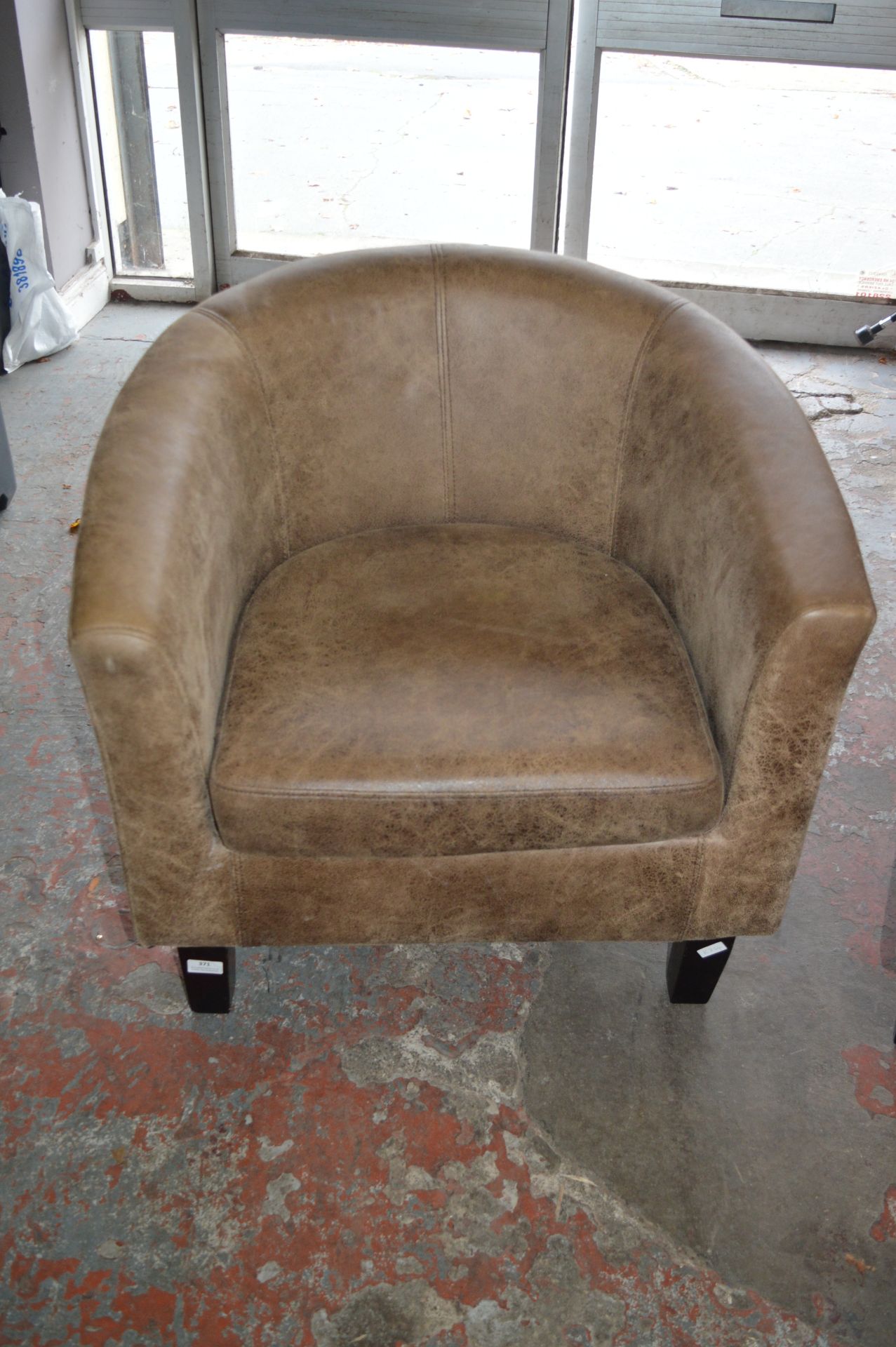 Faux Leather Tub Chair