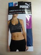 *Puma Size: L Seamless Sport Bra 2pk