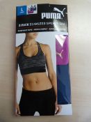 *Puma Size: L Seamless Sport Bra 2pk