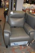 *Grey Leather Power Reclining Chair