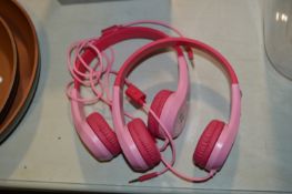 *Set of 2 Pink Headphones