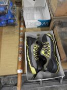 Pair of Size: 42 Wortec Trainers, and a Walking Staff