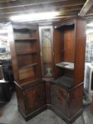 Pair of Figured Mahogany Wall Units