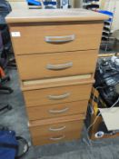 Three Two Drawer Pedestals