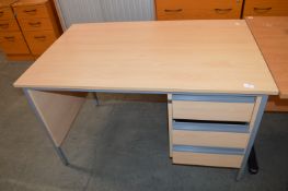 Office Desk with Three Drawers - 120cm x 75cm
