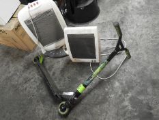 Two Halogen Heaters and Rage Scooter