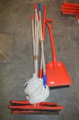 Quantity of Industrial Squeegees mops etc