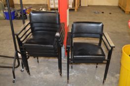 Six Black Stackable Chairs