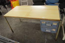 Office Table with Two Drawers - 157cm x 68cm x 73cm