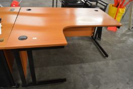 Left Hand Curved Office Desk - 160cm x 74cm