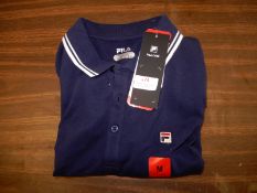 *Fila Navy & White Men's Polo Size: M