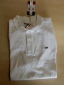 *Tommy Jeans White Short Sleeve Polo Shirt Size: L