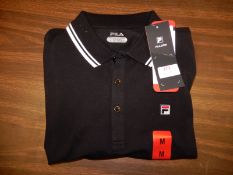 *Fila Black & White Men's Polo Size: M