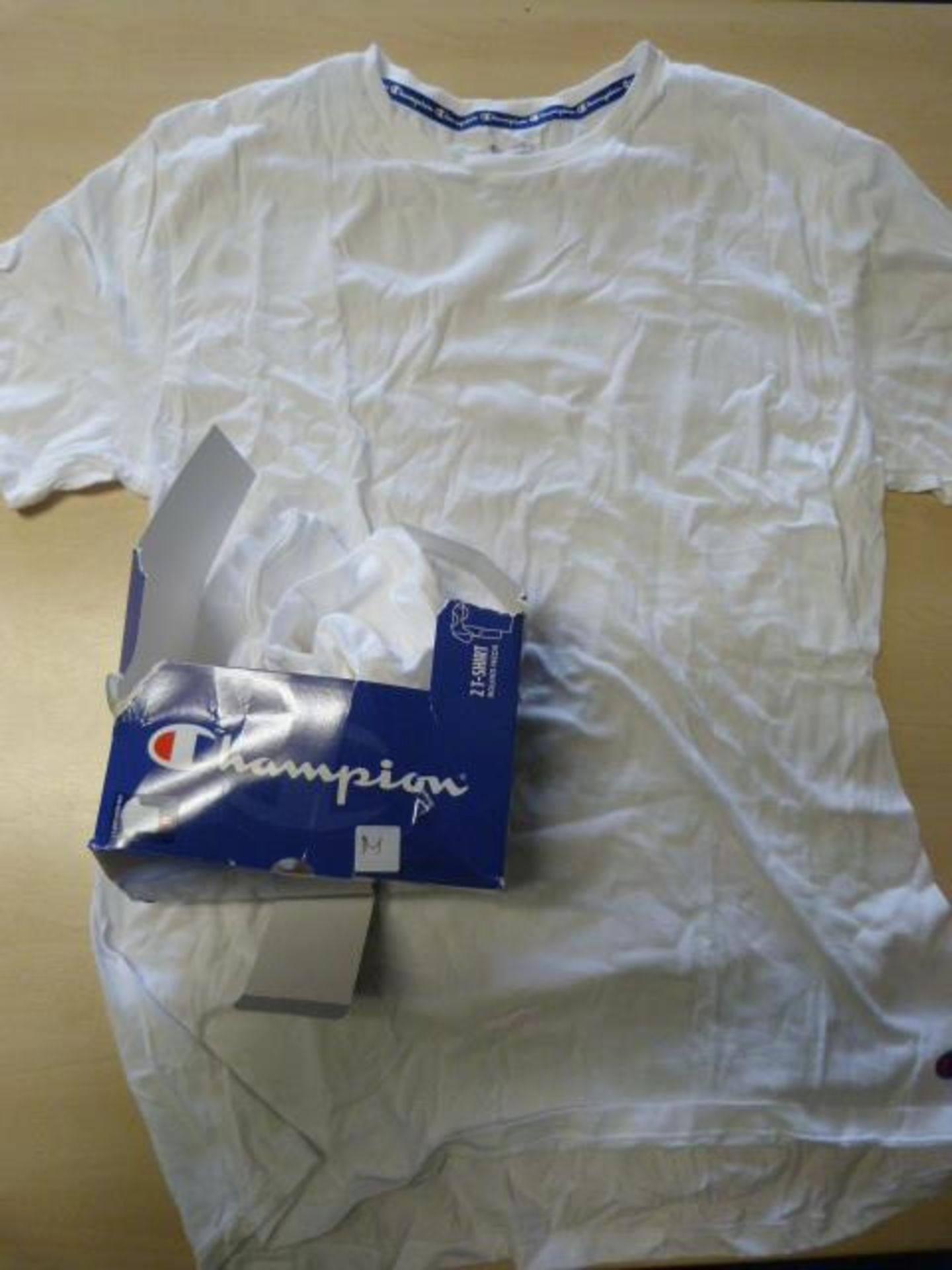 *Champion White Round Neck Tops Size: M 2pk