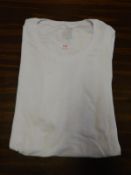 *Nautica White Shirt Sleeve Crew Neck Top Size: L