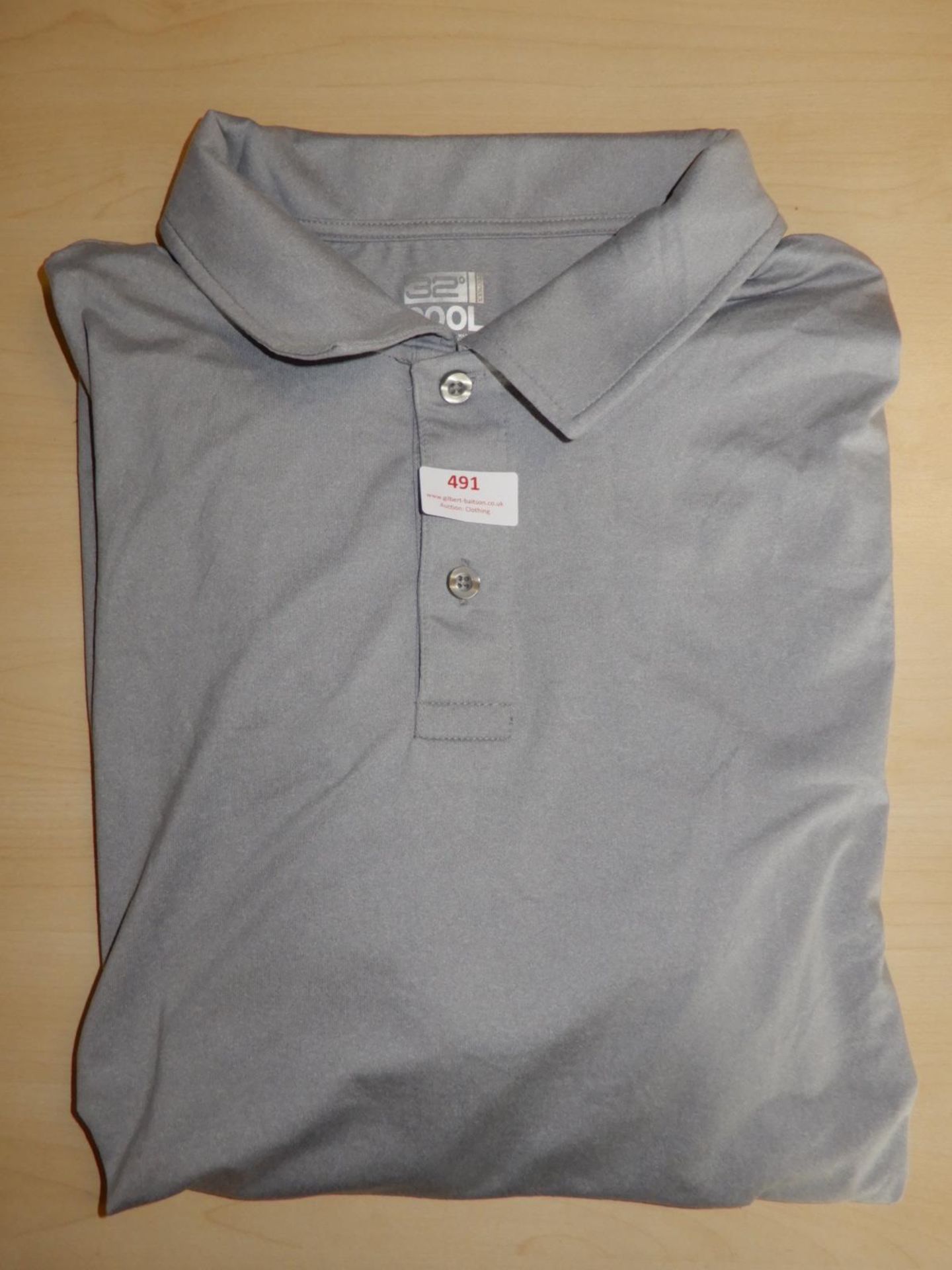 *32° Cool Size: XL Light Grey Short Sleeve Polo Shirt