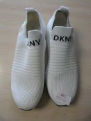 *DKNY White Slip On Shoes Size: 5.5