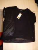 *Badgley Mischka Black V-Neck Top Size: S