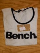 *Bench White Crew-Neck Top Size: 8