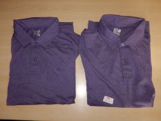*32° Cool Size: L Purple Short Sleeve Polo Shirt 2pk