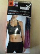 *Puma Seamless Sports Bra 2pk Size: M