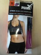 *Puma Seamless Sports Bra 2pk Size: M