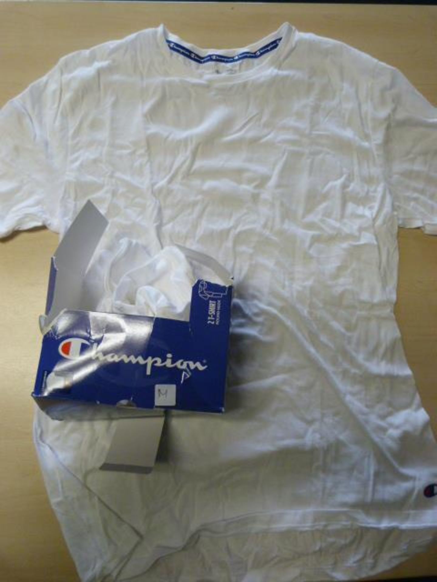 *Champion White Round Neck Tops Size: M 2pk