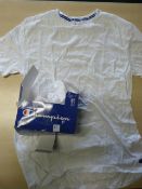 *Champion White Round Neck Tops Size: M 2pk