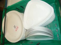 * white crockery - 3 trays approx 90 items