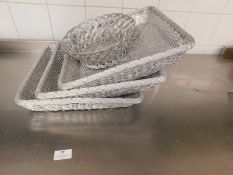 * Silver Wicker Style Trays