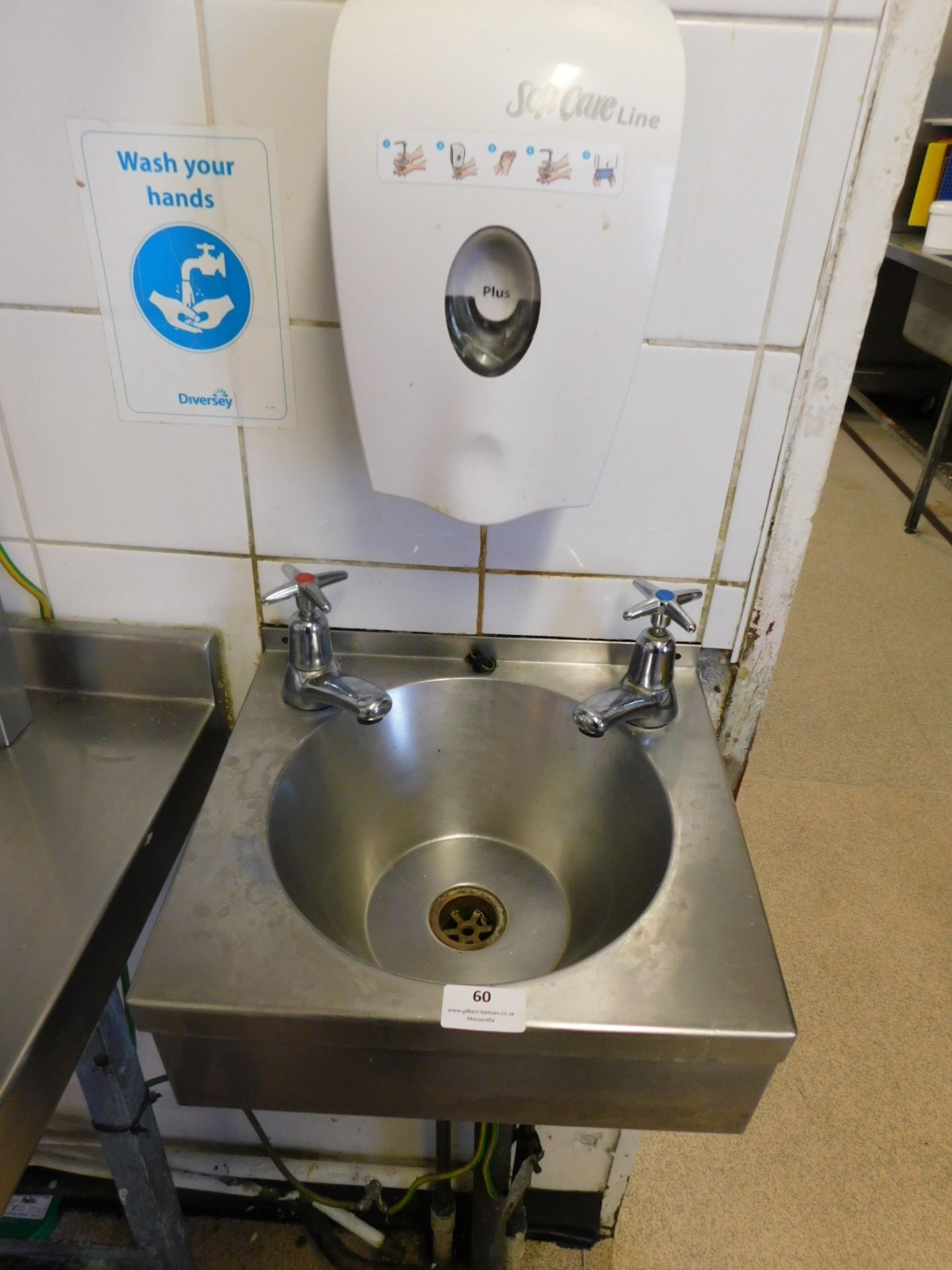 * Hand wash sink with taps 310w x 270d x 220h