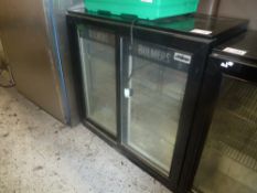 * Rhino double door backbar chiller with 2 sliding doors 900w x 500d x 840h