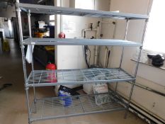 * mobile wire storage rack 4 shelf 1530w x 470d x 1660h