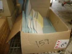 * box of duplicate order pads and 2 x table signs