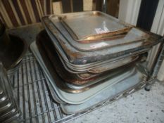 * baking trays - various sizes approx 17