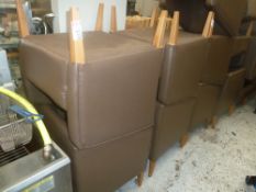 * brown tub chairs x 7