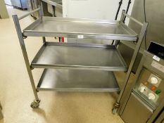 * S/S serving trolly 3 tier