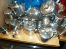 * s/s teapots and milk jugs approx 100 items