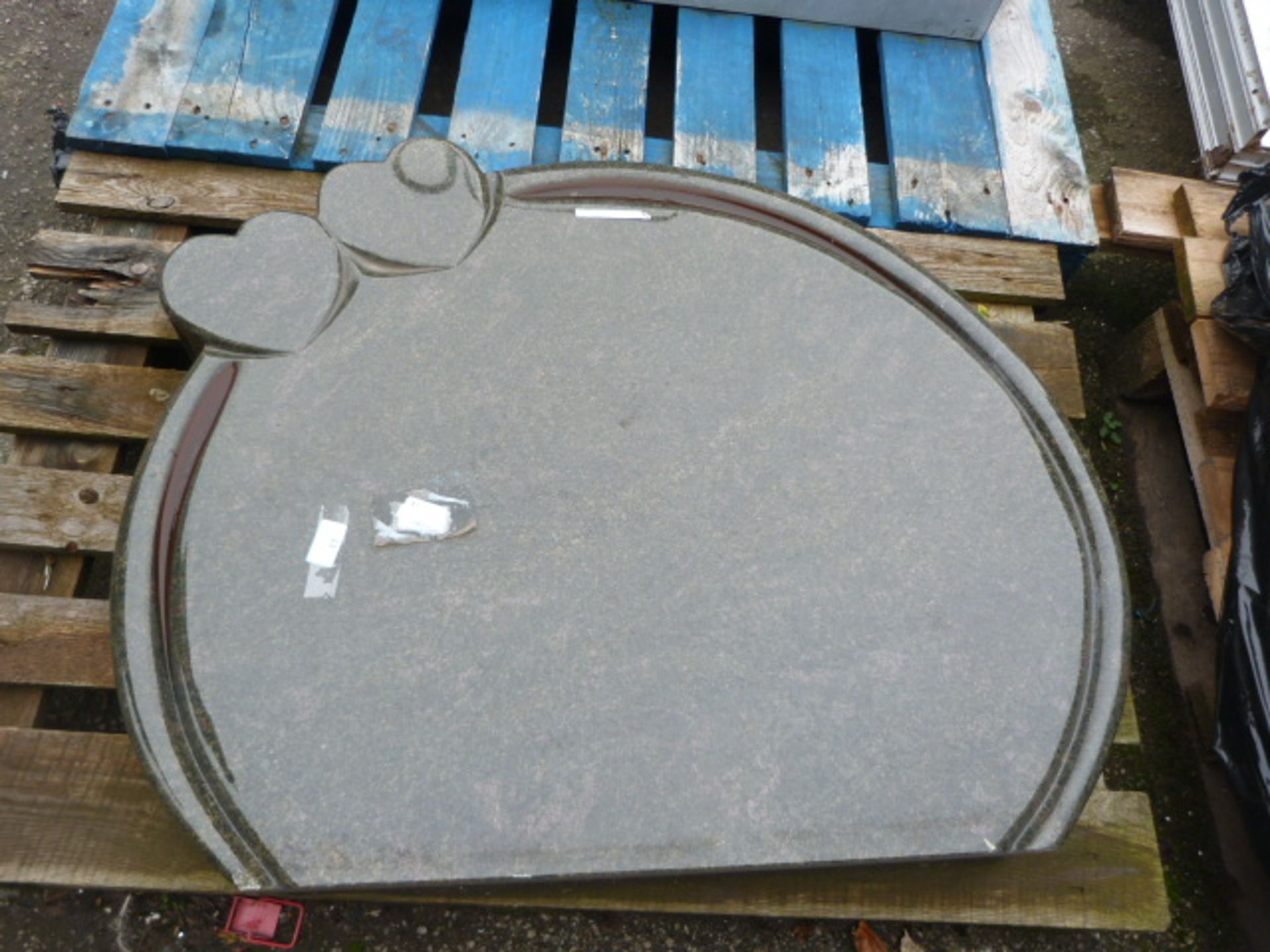 *Headstone with Heart Decoration